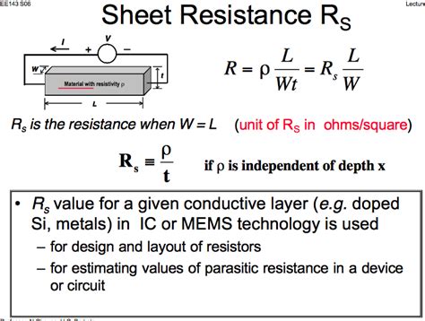 what is a sheet resistance